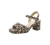 Tamaris Sandales à talons confortables pour femme avec talon, beige léopard, 42 EU