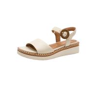 Tamaris Comfort Wedge/Plat Sand Sandales compensées pour femme, ivoire, 41 EU