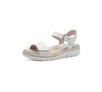 Tamaris Sandales compensées femme, semelle intérieure amovible, doublure confortable, Blanc, 40 EU