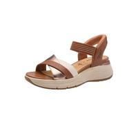 Tamaris Sandales compensées Comfort Wedge/Plat Sand pour Femme, Cognac Comb, 38 EU