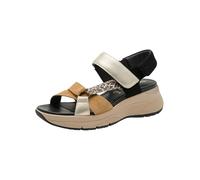 Tamaris Sandales compensées Comfort Wedge/Plat Sand pour Femme, Noir/Comb, 38 EU