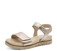 Tamaris Sandales compensées confortables et plates pour femme, Doré, 38 EU