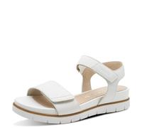 Tamaris Sandales compensées confortables et plates pour femme, Nappa blanc., 36 EU