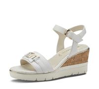 Tamaris Sandales Compensées Femme, Sandales Femme, Blanc, 39 EU