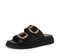 Tamaris Sandales compensées pour femme 1-27239-42 - Noir - 36 EU, Cuir noir, 36 EU