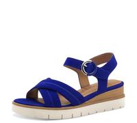 Tamaris Sandales compensées pour femme 1-28202-42 Bleu royal 38 EU, bleu marine, 38 EU