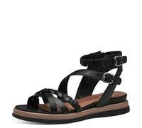 Tamaris Sandales compensées pour femme 1-28210-44 Noir Taille 37 EU, Noir, 37 EU