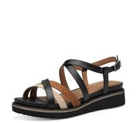 Tamaris Sandales compensées pour femme 1-28237-44 Noir Taille 38 EU, Noir, 38 EU