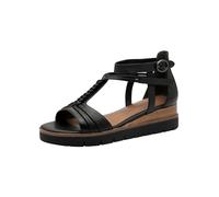 Tamaris Sandales compensées pour femme 1-28256-44 Noir Taille 39 EU, Noir, 39 EU