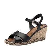 Tamaris Sandales compensées pour femme 1-28346-44 Noir Taille 38 EU, Noir, 38 EU