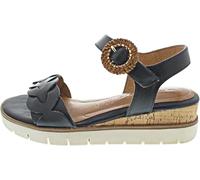 Tamaris Sandales compensées pour femme, bleu, 41 EU