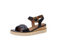 Tamaris Sandales compensées pour femme, bleu, 41 EU