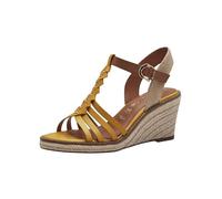 Tamaris Sandales compensées pour femme, semelle intérieure TOUCHit, Sun, 37 EU