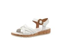 Tamaris Sandales confortables pour femme, Cuir blanc., 37 EU