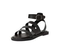 Tamaris Sandales d'été en cuir pour femme - Noir/noir - 36 EU
