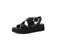 Tamaris sandale femme à talon compensé noir 37 EU