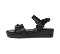 Tamaris - Sandales plates - Femme - Chaussures - Noir - Taille: 38 EU