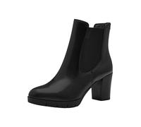 Tamaris Talon bloc en cuir Chelsea pour femme, Noir, 40 EU