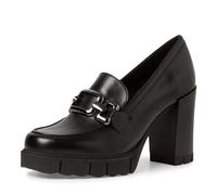 Tamaris Talon Bloc en Cuir Trotteur pour Femme, Noir, 41 EU