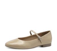 Tamaris Women's 1-22122-42 Ballerina, Beige Patent, 38 EU