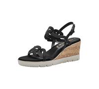 Tamaris Women's 1-28355-42 Wedge Sandal, Noir, 38 EU
