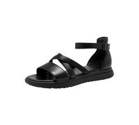 Tamaris Women's Comfort Damen Flache Sandale Flat, Noir, 6 UK