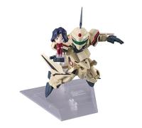 TAMASHII NATIONS - Macross Plus - YF-19 (utilise Isamu Alva Dyson) avec Myung Fang Lone, Bandai Spirits Tiny Session Figurine