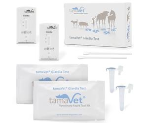 tamaVet 2X Test Rapide Giardia Chien & Chat - Détection des antigènes Giardia dans Les selles - Résultat Rapide pour diarrhée et parasites intestinaux