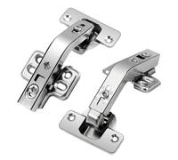 TamBee Charnières d'armoire de cuisine dissimulées à 135 degrés, charnières pour portes pliantes, combinaison, 1 paire/lot de 2 (recouvrement complet)