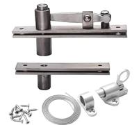 TamBee Charnières de bibliothèque cachées Charnière de porte pivotante avec serrure Charnières de porte cachées pour porte secrète en acier inoxydable 304 avec verrou à ressort et câble, charge lourde