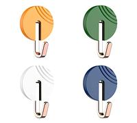 TamBee Lot de 4 crochets autocollants à coller - Crochets muraux adhésifs très résistants pour accrocher des serviettes de table, des peignoirs, des manteaux, des salles de bains, de la cuisine, des