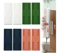 TamBee Lot de 8 supports de prise sans perforation - Support de multiprise auto-adhésif pour bureau à domicile