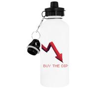 TAMBOOTEE Achetez The Dip Pixel Art Finance Humour Bouteille D'eau Blanche Flacon À Boire En Métal White Water Bottle Aluminium