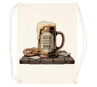 TAMBOOTEE Bière Maître Sac De Sport Beige Avec Cordon De Serrage Beige Gym Bag Drawstring Sport Sack