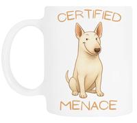TAMBOOTEE Bull Terrier Menace Certifié Tasse À Boire En Céramique Blanche Ceramic Mug Drinking Cup