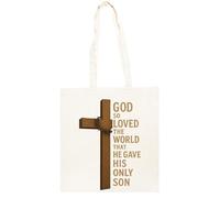 TAMBOOTEE Croix De Dieu Sac Cabas En Coton Totebag Unisexe Beige Totebag Cotton
