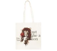 TAMBOOTEE Entré Comme Un Agneau Sorti Comme Un Lion Sac Cabas En Coton Totebag Unisexe Beige Totebag Cotton