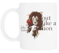 TAMBOOTEE Entré Comme Un Agneau Sorti Comme Un Lion Tasse À Boire En Céramique Blanche Ceramic Mug Drinking Cup