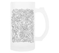 TAMBOOTEE Gardiens De La Forêt Magique De Doodle Tasse À Bière En Verre Avec Poignée Glass Beer Mug