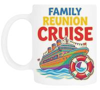 TAMBOOTEE Graphique De Croisière Pour Les Réunions De Famille Tasse À Boire En Céramique Blanche Ceramic Mug Drinking Cup
