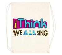 TAMBOOTEE I Think We All Sing Sac De Sport Beige Avec Cordon De Serrage