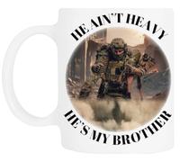 TAMBOOTEE Il N'est Pas Lourd C'est Mon Frère Tasse À Boire En Céramique Blanche Ceramic Mug Drinking Cup