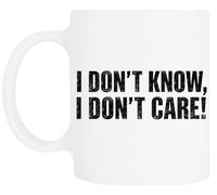 TAMBOOTEE Je Ne Sais Pas Je M'en Fiche Tasse À Boire En Céramique Blanche Ceramic Mug Drinking Cup