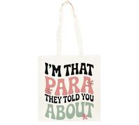 TAMBOOTEE Je Suis Ce Para Dont Ils Vous Ont Parlé Sac Cabas En Coton Totebag Unisexe Beige Totebag Cotton