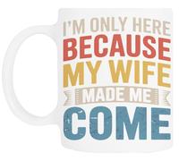 TAMBOOTEE Je Suis Ici Uniquement Parce Que Tasse À Boire En Céramique Blanche Ceramic Mug Drinking Cup