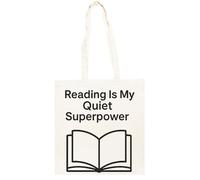 TAMBOOTEE La Lecture Est Mon Super-Pouvoir Discret Sac Cabas En Coton Totebag Unisexe Beige Totebag Cotton
