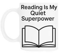 TAMBOOTEE La Lecture Est Mon Super-Pouvoir Discret Tasse À Boire En Céramique Blanche Ceramic Mug Drinking Cup