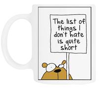 TAMBOOTEE La Liste Des Choses Que Je Ne Déteste Pas Tasse À Boire En Céramique Blanche Ceramic Mug Drinking Cup