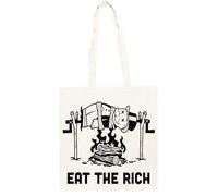 TAMBOOTEE Mangez Les Riches Sac Cabas En Coton Totebag Unisexe Beige