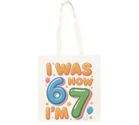 TAMBOOTEE Mon 7e Anniversaire J'ai Maintenant 7 Ans Sac Cabas En Coton Totebag Unisexe Beige Totebag Cotton
